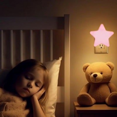 veilleuse-enfant-étoile-rose