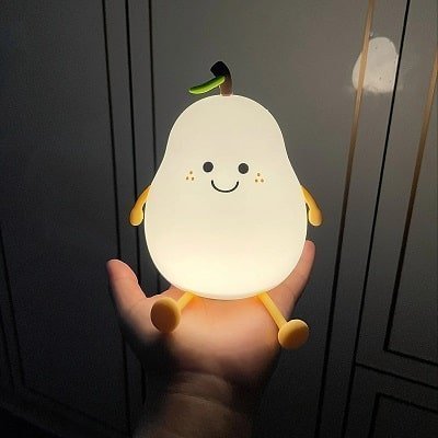 veilleuse-enfant-bon-sommeil-poire-DEL-rechargeable-intensité-variable